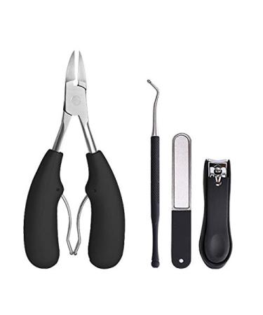 Desikixudy Professional Stainless Steel Toenail and Fingernail Clippers Set for Thick Nails Toenail Clippers