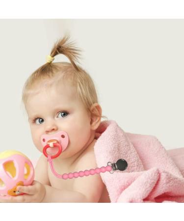 Pacifier Clips Baby Girls - MORIBOX Paci Clip 2 Pack R-Pink for Soothing Baby Binky Holder - Perfect Shower or Birthday Gift - Buy Online on SooperMarket.com