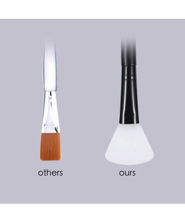 Silicone Face Mask Brush 2PCS Set - Flexible Facial Mud Applicator Tools for Moisturizers - Wood Handle, Ideal for Clay and Charcoal Masks - Buy Online on SooperMarket.com