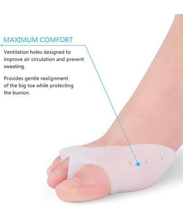 Pocreation Gel Bunion Pads - 2 Pack Bunion Protectors for Big Toe Cushion | Bunion Pain Relief Guards Reduce Rubbing Pain - Buy Online on SooperMarket.com
