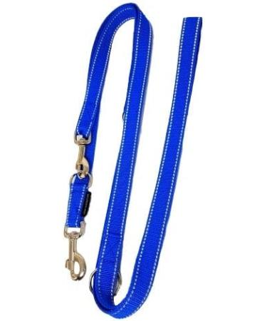 Reflective Dog Leash for Large Dogs - Adjustable 2.4m Double Linen Made in Germany Blue (20mm) - Perfect for International Shipping - Buy Online on SooperMarket.com