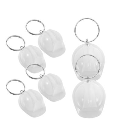 IMIKEYA Construction Hat Keychain 6pcs Mini Helmet Key Rings Safety Helmets Hard Hats Pendant Charms Construction Party Favors