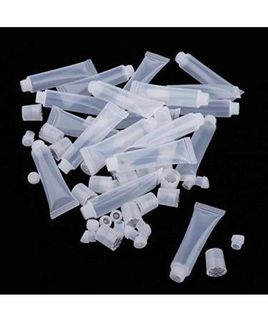 20Pcs Refillable 10ml Mini Clear Lip Gloss Containers for DIY Balm with Syringe - Buy Online on SooperMarket.com