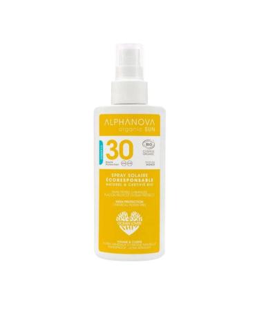 Alphanova Sun Organic Sunscreen With SPF 30 For Face and Body Immediate Protection Waterproof 125ml