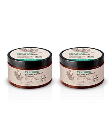 Soapbox Tea Tree Soothing Hydration Hair Mask- Purifying and Hydrating with Tea Tree Oil and Shea Butter Paraben & Sulfate Free Gluten Free Vegan- 12 oz. (Pack of 2)