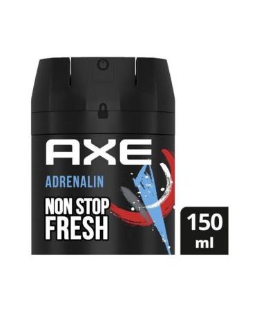 AXE (6 Pack) Adrenalin Body Spray for Men 5.07 Oz (150ml) |Mandarin & Sandalwood scent |48H Non Stop Fresh |by SBD - Buy Online on SooperMarket.com