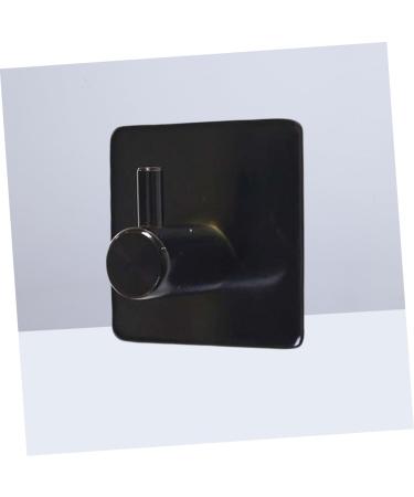 Alipis Mount Black Single Waterproof Robe Towel Steel Hanger Hook Clothes for Wall Hooks Stainless Kitchen medium Black - Buy Online on SooperMarket.com