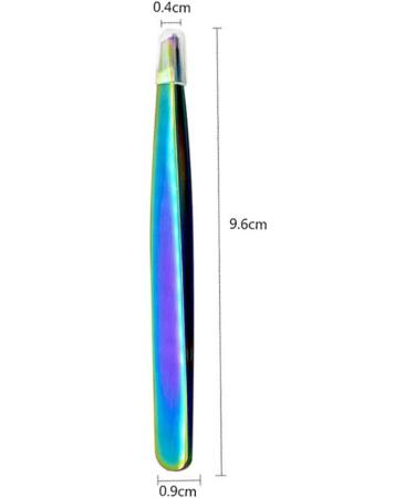 1PC Rainbow Color Slant Tweezer Professional Stainless Steel Slant Tip Tweezer Best Precision Eyebrow Tweezer Hair Removal Tweezer Cosmetic Beauty Tool For Men & Women tweezers - Buy Online on SooperMarket.com