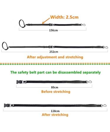 YankMooM 6-in-1 Hands Free Dog Leash for Large Dogs | Reflective Line | Adjustable Lead for Running, Hiking, Walking, Training | Black (5-8 ft) - Buy Online on SooperMarket.com
