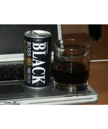 Suntory BOSS Japanese Black Coffee Dark Roasted Sugar Free Drinks 185g (Pack of 6) - Buy Online on SooperMarket.com
