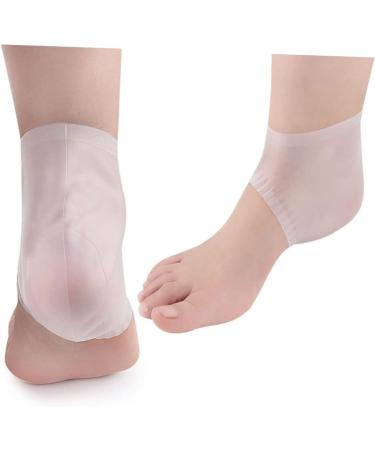 Healeved 1 Pair Foot Care Protector for Men Women Silicone Socks Moisturizing Socks Shoe Insole Shoe Filler Breathable Socks Gelt Shoe Inserts Silicone Gel Socks Heel White medium - Buy Online on SooperMarket.com