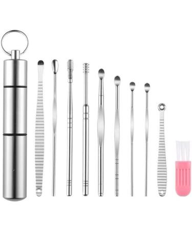10-Piece Ear Pick Cleansing Tool Set with Storage Box - Earwax Removal Kit with Cleaning Brush - Buy Online on SooperMarket.com