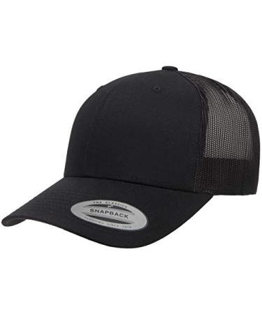 YP Classics Retro Trucker Cap Black
