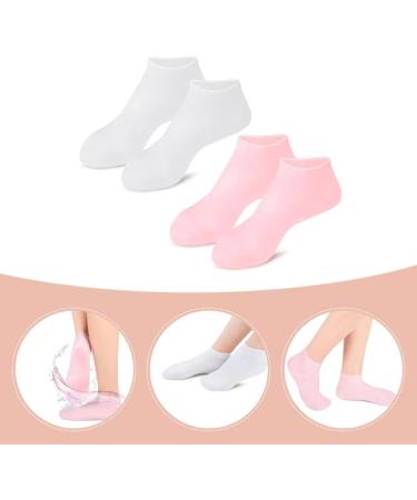 minkissy 2 Pairs Exfoliating Moisturizing Socks Moisturizing Foot Masks Cuticles Socks Features Socks for Women Lotion Socks Moisturizing Socks for Foot Care Spa Sebs Girl Foot Socks - Buy Online on SooperMarket.com