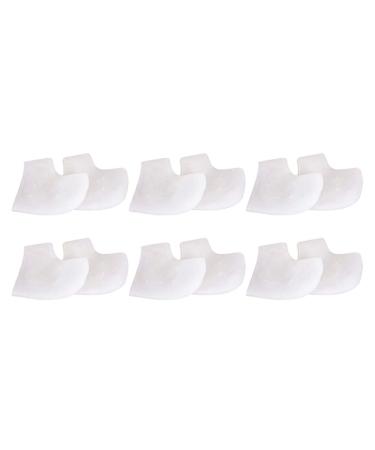 Minkissy 6 pairs gel-dersenses cushioned heel protection made of silicone gel-dersen sleeves heel protection socks socks for dry feet gel-dersen support heel socks white moisturizing ankle socks