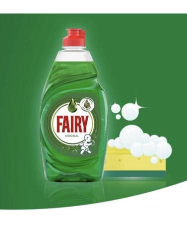Fairy Original Washing Up Liquid Green with LiftAction | Dishes Grease Cleaner | 320ML | (Pack of 10) - Buy Online on SooperMarket.com
