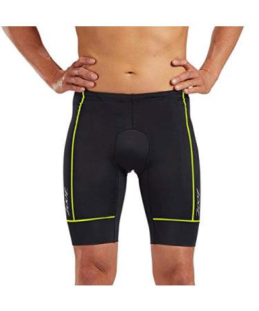 Zoot Mens Core 9-Inch Tri Shorts  Mens Performance Triathlon Shorts with Drawstring Closure and Hip Pockets Safety Yellow Large