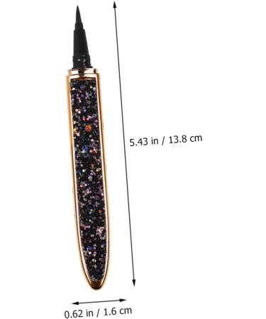 BELLIFFY 2pcs Diamond Eyeliner Liquid Liner Pen Black Eyeliner Women Household Eyeliners Gold Eyeliner Silver 1 count (Pack of 1) Black - Buy Online on SooperMarket.com