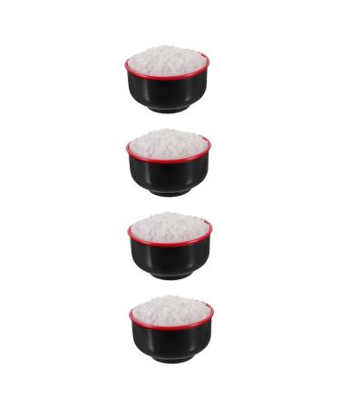FAVOMOTO 4pcs Simulated Rice Models Toy Food Fake Cooked Rice Decorative Steamed Rice Plastic Decor Steamed Rice Model Photo Prop Cooked Rice Display Prop Big Bowl Plastic Bowl PVC