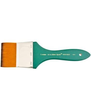 Silver Brush Limited 6814S3 Crystal Wide Wash Brush for Watercolor and Oil  Size 3  Short Handle Wide Wash Size - 3