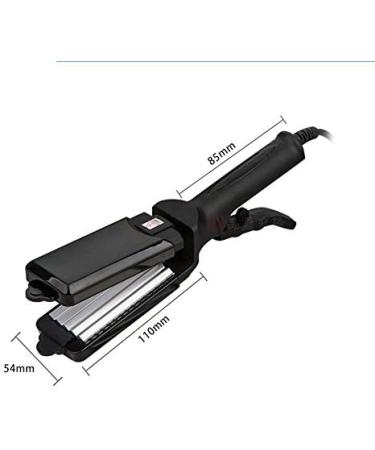3 Plate Hair Crimper & Straightener - Titanium Flat Iron & Waver - Adjustable Temperature Curling Tool for Fluffy Waves - Buy Online on SooperMarket.com