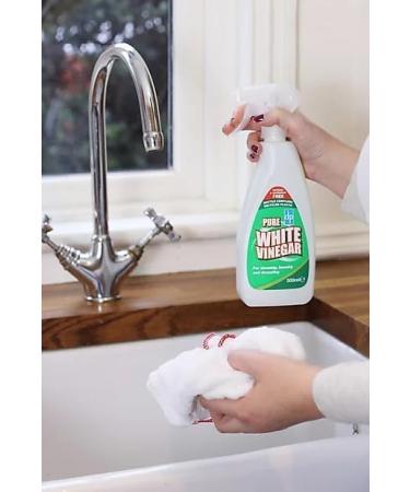 500ml White Vinegar Cleaning Spray - Removes Dirt, Grime, Stains - Ideal for Glass, Oven, Windows - Kitchen, Bathroom, Laundry Descaling - Pack of 1 - Buy Online on SooperMarket.com