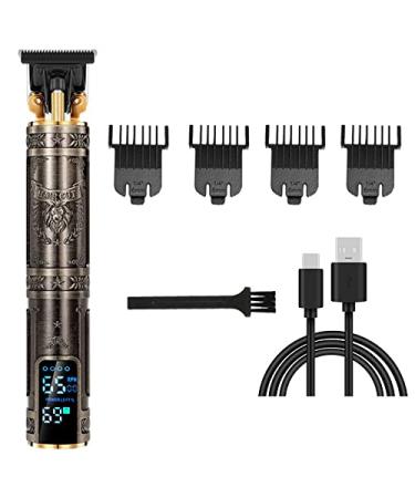 Pcivzxam Mens Trimmers Hair Clippers Electric Beard Trimmer Digital Display USB Rechargeable Cordless Hair Cutting