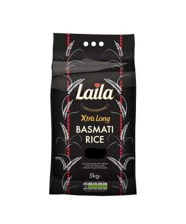 LAILA Supreme Extra Long Rice Grains White Package May Vary 5 kg (Pack of 1)