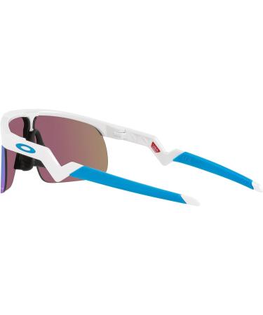 Oakley Oj9010 Resistor Rectangular Sunglasses | Polished White/Prizm Sapphire | 20 mm - Buy Online on SooperMarket.com