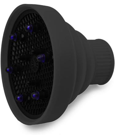 Universal Silicone Hair Dryer Diffuser | Curl Diffuser Attachment for Curly Hair | Hair Care Accessory (13.8x13.8cm Black - Buy Online on SooperMarket.com