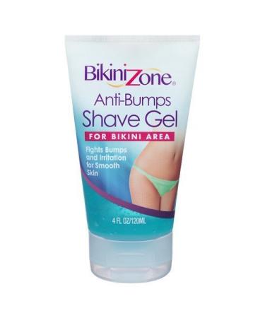 Bikini Zone Anti-Bumps Shave Gel For Bikini Areas 4 Fl Oz