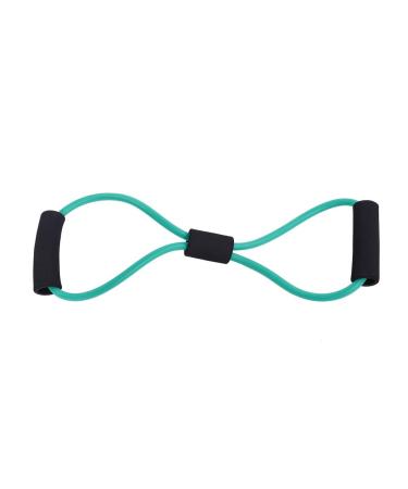Figure 8 Resistance Band Arm Back Shoulder Training Elastic Rope Stretch Fitness Exerciser Rubber Resistance Tube Foot Leg Stretcher for Yoga Gym Stretching Physical Therapical Home Workout Green