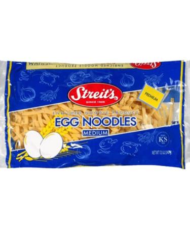 Streit's Medium Egg Noodles Pasta Noodles for Chow Mein Noodle Soup Ramen Lo Mein and More Low Sodium Meals Kosher Certified 12 Oz (2-Pack)
