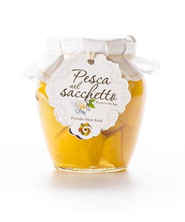 Samperi Organic Peaches in Syrup - 300g x 2 (Pack of 2) - The Peach in The Bag Slow Food Presidium Made in Italy Perfect for Peach Melba 300 g x 2 (Pack of 2)