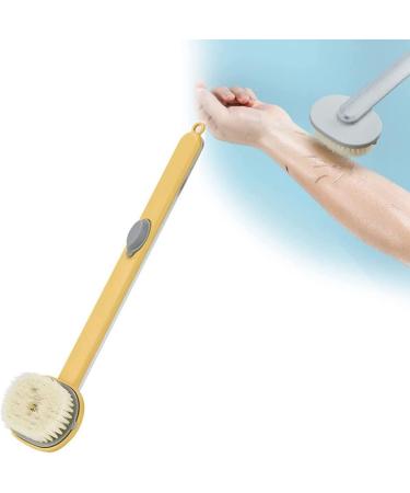 BTSEURY Long Handle Liquid Bath Brush - Detachable Exfoliating Body Scrubber and Soap Dispenser (Yellow) - Buy Online on SooperMarket.com