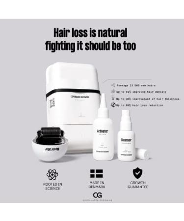 Copenhagen Grooming Hair Growth Accelerator Set for Men | Hair Growth Serum & Dermaroller | 150 Days Supply | Stop Hair Loss - Buy Online on SooperMarket.com