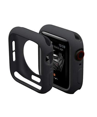 Hontao Ultra Thin Soft TPU Shockproof Bumper Case for iWatch Apple Watch Series 8/7 Black 45mm