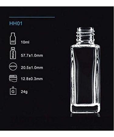 6 Pack 10ml Empty Clear Glass Roll-On Bottles with Glass Balls - Ideal for Perfumes Essential Oils & Lip Gloss Storage - Buy Online on SooperMarket.com