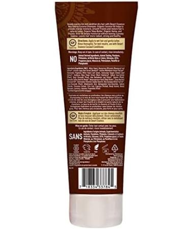 Desert Essence Coconut Shampoo 8 fl oz (Pack of 2) - Gluten Free Vegan Paraben Free - Organic Formula with Coconut, Hemp, Olive Oils, and Shea Butter - Buy Online on SooperMarket.com