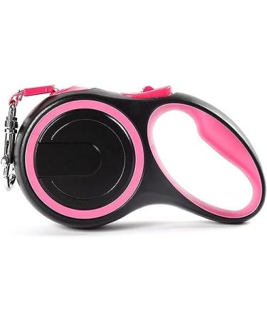 Tangle-Free Retractable Dog Lead - 8M/26FT Reflective Nylon Tape - Lock - Anti-Slip Handle - Strong & Durable Walking Leash for S to L Dogs - Strong and Stylish Grey Design3M pink 3M Pink