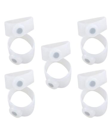 Healeved Body Slimming Silicone Magnetic Toe Rings 5 Pairs Fat Burning Foot Massage Acupoint Toe Ring Toe Separators Versatile Toe Covers Silicone Toe Sleeves