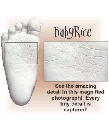 BabyRice New Baby Casting Kit with Brushed Pewter 3D Frame - Silver Paint, White Mount and Backing - Buy Online on SooperMarket.com