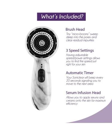 Michael Todd Beauty Soniclear Petite Sonic Skin Cleansing System - White Marble 5 Piece Kit - Buy Online on SooperMarket.com
