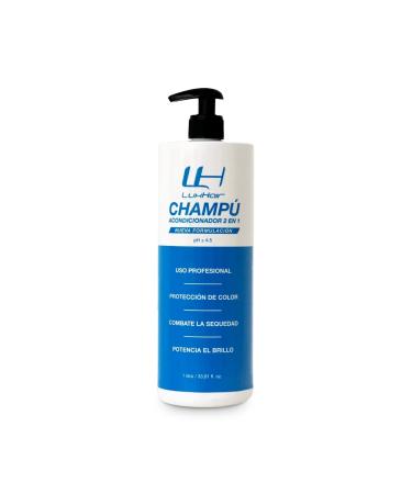 LuxHair Nourishing Shampoo for Natural and Synthetic Hair Colour Protection for Human Hair Wigs or Hair Prostheses | Brown and Dark | 1L |
