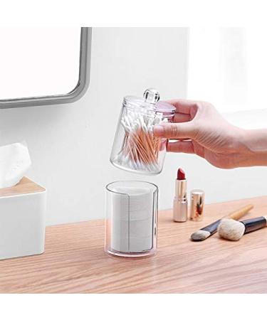 Beauty Transparent Round Plastic Cosmetic Box - Cotton Swab & Pad Storage - Makeup Accessories for Organized Essentials - Buy Online on SooperMarket.com
