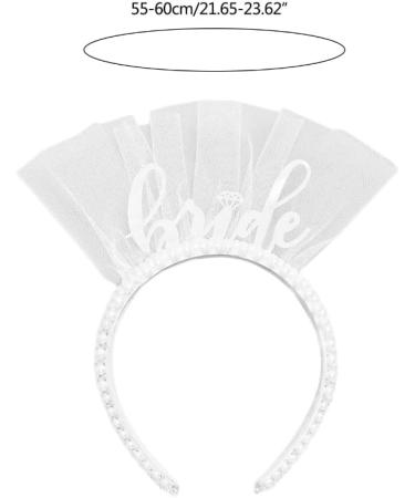 JSGHGDF BrideTo Be Headband Bachelorette Party Bachelorette Headband Bridee Headband Pearls Headband For Women Wedding Headband White - Buy Online on SooperMarket.com