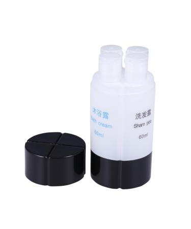 PLAFOPE 1pc Set 4 in 1 Travel Dispenser Cosmetic Travel Containers Travel Cosmetic Containers Leakproof Travel Lotion Bottle Travel Liquid Container Travel Toiletries Empty Bottle Storage medium Black