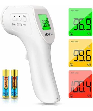 Forehead Thermometer for Adults  Non-Contact Forehead Thermometer for Body Temperature & Surface of Objects Use Thermometer for 1sTemperature Measurement (White)