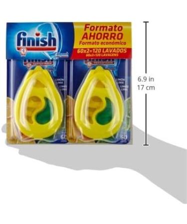 Finish Dishwasher Freshener Lemon 60 Washes 2 Count - Pack of 1 - Buy Online on SooperMarket.com