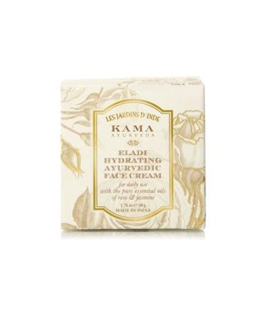Kama Ayurveda Eladi Hydrating Face Cream - 50g | Pure Essential Oils of Rose & Jasmine | Best Ayurvedic Moisturizer for Glowing Skin - Buy Online on SooperMarket.com